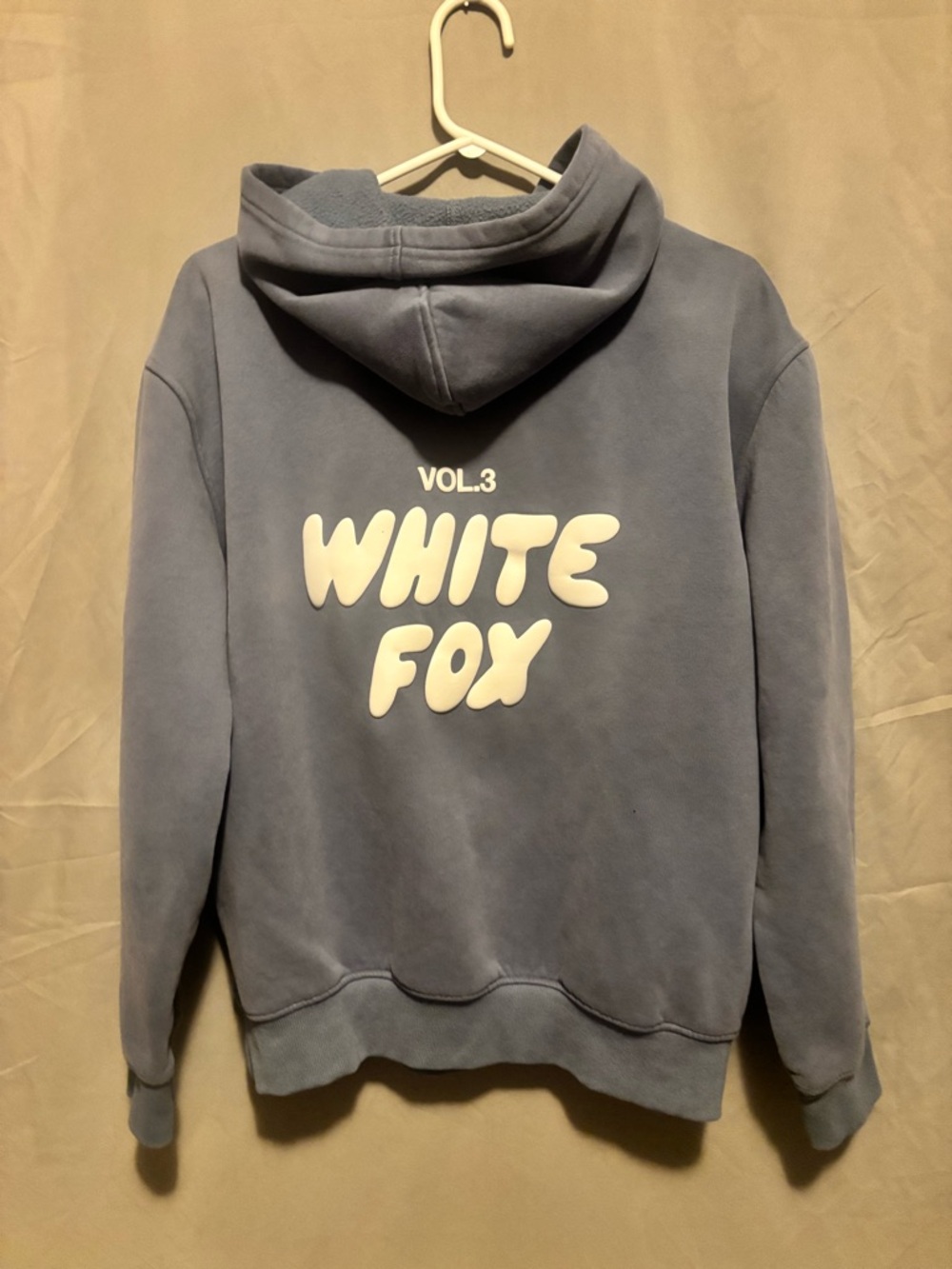 White Fox Boutique Crewneck Hoodie in Dusty Blue - Picture 7 of 7